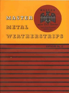Master Metal Strip Service Inc 1941 Vintage Catalog Weatherstrip Door