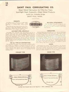 Saint Paul Corrugating Company 1941 Vintage Catalog Areawall Lux-Right