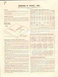 Dusing Hunt Inc 1941 Vintage Catalog Doors Electro-Weld Kalmein Steel Dusing Hunt Inc 1941 Vintage Catalog Doors Electro-Weld Kalmein Steel