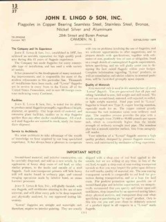 John E Lingo Son Inc 1941 Vintage Catalog Steel Bronze Nickel Flagpole John E Lingo Son Inc 1941 Vintage Catalog Steel Bronze Nickel Flagpole