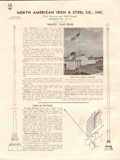 North American Iron Steel Company 1941 Vintage Catalog Flagpole Naisco North American Iron Steel Company 1941 Vintage Catalog Flagpole Naisco