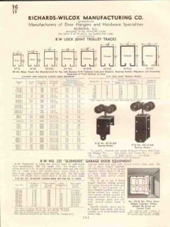 Richards-Wilcox Mfg Company 1941 Vintage Catalog Door Hangers Hardware