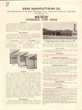 Rowe Mfg Company 1941 Vintage Catalog Door Ro-Way Residential Overhead