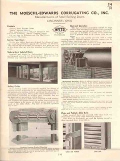 Moeschl-Edwards Corrugating Company 1941 Vintage Catalog Doors Rolling Moeschl-Edwards Corrugating Company 1941 Vintage Catalog Doors Rolling
