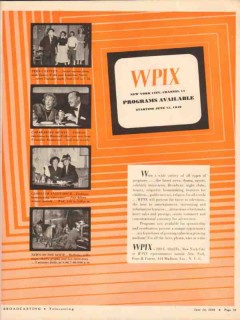 wpix tv 1948 new york city ch 11 new television station vintage ad wpix tv 1948 new york city ch 11 new television station vintage ad