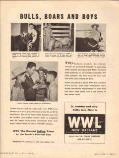 wwl 1948 new orleans la gordon loudon bulls radio station vintage ad wwl 1948 new orleans la gordon loudon bulls radio station vintage ad