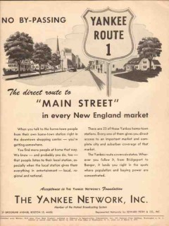 the yankee network inc 1948 main street new england media vintage ad the yankee network inc 1948 main street new england media vintage ad