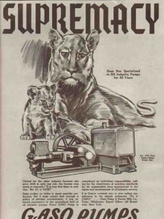 Gaso Pump Burner Mfg Company 1936 Vintage Ad Oil Field Supremacy Power