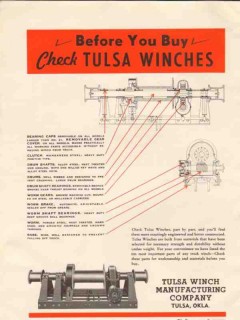Tulsa Winch Mfg Company 1936 Vintage Ad Oil Field Petroleum Before Buy Tulsa Winch Mfg Company 1936 Vintage Ad Oil Field Petroleum Before Buy