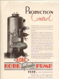 Kobe Inc 1936 Vintage Ad Oil Field Hydraulic Pump Production Control