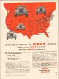 mack trucks 1956 everywhere parts service direct factory vintage ad