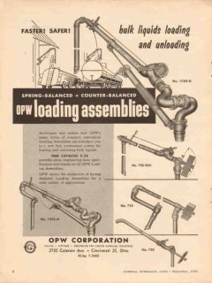 opw corp 1956 bulk liquids loading unloading assemblies vintage ad opw corp 1956 bulk liquids loading unloading assemblies vintage ad