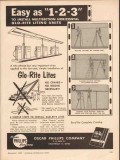 oscar phillips company 1956 glo-rite horizontal liting unit vintage ad