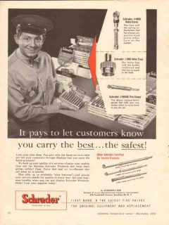 scovill mfg company 1956 a schrader best safest tire valves vintage ad scovill mfg company 1956 a schrader best safest tire valves vintage ad