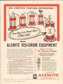 stewart warner 1956 alemite visi-drum service station lube vintage ad stewart warner 1956 alemite visi-drum service station lube vintage ad