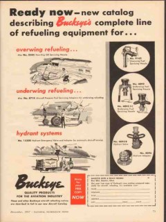 Buckeye Iron Brass Works 1957 Vintage Ad Aviation Refueling Equipment Buckeye Iron Brass Works 1957 Vintage Ad Aviation Refueling Equipment