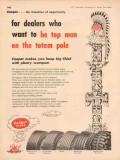 cooper tire rubber company 1957 dealers top man totem pole vintage ad cooper tire rubber company 1957 dealers top man totem pole vintage ad