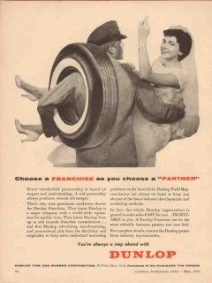 dunlop tire rubber corp 1957 choose franchise partner vintage ad dunlop tire rubber corp 1957 choose franchise partner vintage ad