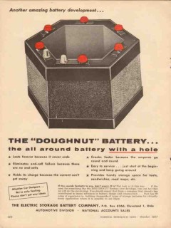 electric storage battery company 1957 amazing doughnut vintage ad electric storage battery company 1957 amazing doughnut vintage ad