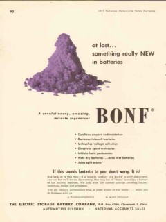 electric storage battery company 1957 bonf something new vintage ad electric storage battery company 1957 bonf something new vintage ad