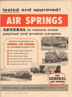 general tire rubber company 1957 air springs protect cargo vintage ad general tire rubber company 1957 air springs protect cargo vintage ad