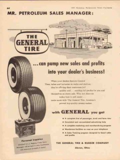 general tire rubber company 1957 new sales profits business vintage ad