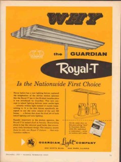 guardian light company 1957 royal-t service station choice vintage ad guardian light company 1957 royal-t service station choice vintage ad