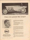 gulf oil corp 1957 guess year barney oldfield glenn curtiss vintage ad