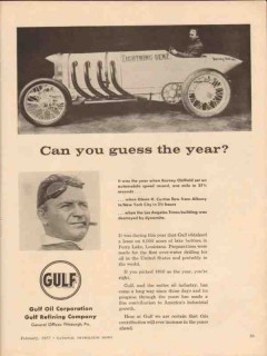 gulf oil corp 1957 guess year barney oldfield glenn curtiss vintage ad gulf oil corp 1957 guess year barney oldfield glenn curtiss vintage ad