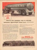heil company 1957 l e belcher inc oil tank trailer truck vintage ad heil company 1957 l e belcher inc oil tank trailer truck vintage ad