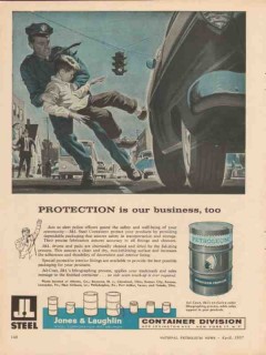jones laughlin steel corp 1957 protection container vintage ad jones laughlin steel corp 1957 protection container vintage ad