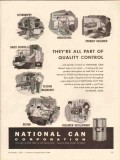 national can corp 1957 quality control safeguard product vintage ad