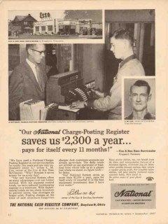 national cash register 1957 cox son esso cervicenter tn vintage ad