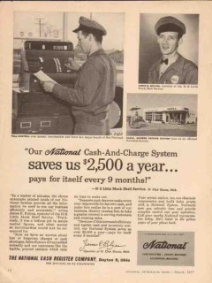 national cash register 1957 10 little mack shell service vintage ad