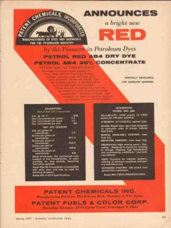 patent chemicals inc 1957 announces red petroleum dyes vintage ad patent chemicals inc 1957 announces red petroleum dyes vintage ad