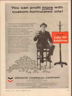 oronite chemical company 1957 profit custom-formulated oils vintage ad oronite chemical company 1957 profit custom-formulated oils vintage ad