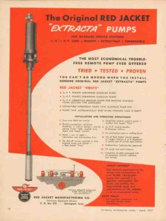 red jacket mfg company 1957 extracta remote submerged pumps vintage ad red jacket mfg company 1957 extracta remote submerged pumps vintage ad