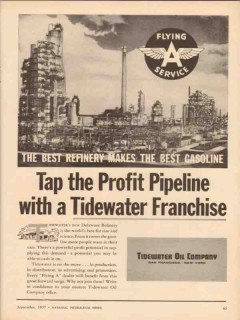 tidewater oil company 1957 delaware refinery best gasoline vintage ad tidewater oil company 1957 delaware refinery best gasoline vintage ad