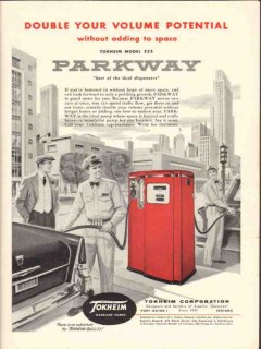 tokheim corp 1957 parkway dispenser double volume potential vintage ad tokheim corp 1957 parkway dispenser double volume potential vintage ad