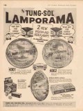 tung-sol electric inc 1957 lamporama vision-aid headlamps vintage ad