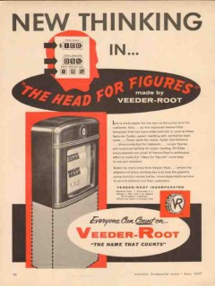 veeder-root incorporated 1957 thinking head figures pumps vintage ad veeder-root incorporated 1957 thinking head figures pumps vintage ad