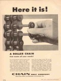 Chain Belt Company 1955 Vintage Ad Rex Oil Field Roller Here