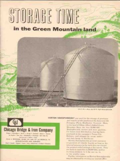 Chicago Bridge Iron Company 1955 Vintage Ad Oil Horton Hemispheroids