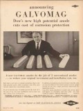 Dow Chemical Company 1955 Vintage Ad Galvomag Anode Corrosion Protect Dow Chemical Company 1955 Vintage Ad Galvomag Anode Corrosion Protect