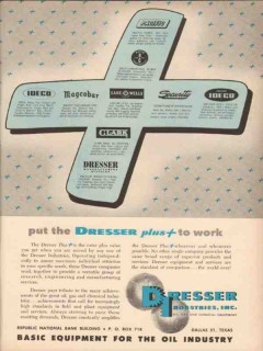 Dresser Industries 1955 Vintage Ad Oil Independent Operation Plus Work Dresser Industries 1955 Vintage Ad Oil Independent Operation Plus Work