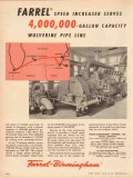 Farrel-Birmingham Company 1955 Vintage Ad Oil Speed Increaser Pipeline Farrel-Birmingham Company 1955 Vintage Ad Oil Speed Increaser Pipeline