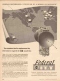 Federal Telephone Radio Company 1955 Vintage Ad Microwave Research Oil