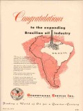 Geophysical Service Inc 1955 Vintage Ad Oil Industry Brazil GSI Geophysical Service Inc 1955 Vintage Ad Oil Industry Brazil GSI