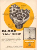 Globe Oil Tools Company 1955 Vintage Ad 2-Cutter Rock Bits Drilling