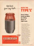 Guiberson Corp 1955 Vintage Ad Oil Tubing Swab Cup Lift Loads Depth Guiberson Corp 1955 Vintage Ad Oil Tubing Swab Cup Lift Loads Depth